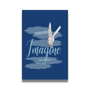 Carte magnétique d'affirmation - Imagine - Magnetic card - Affirmation card for your intentional life - Motivation magnet - Aimant