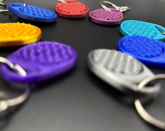 Stress relief flat spikey keyring Sets | Fidget tool | Self-stimulating Relaxing | Small and handy