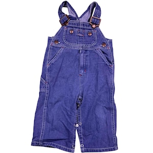 Vintage Big Mac denim overalls. 70s/80s. Size tag is faded, measures as 9/12 mos