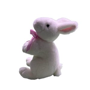 Vintage 1999 Commonwealth plush bunny white with pink ribbon. 10 inches high, 7 inches wide at the base. Very soft. Absolutely stunning.