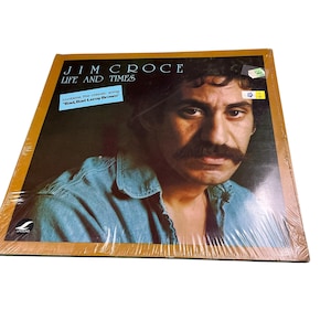 NWOT Jim Croce 1973 life and times vinyl LP by life song records. Made in the USA. Sealed, not open. Never used. 1973 cash West productions.