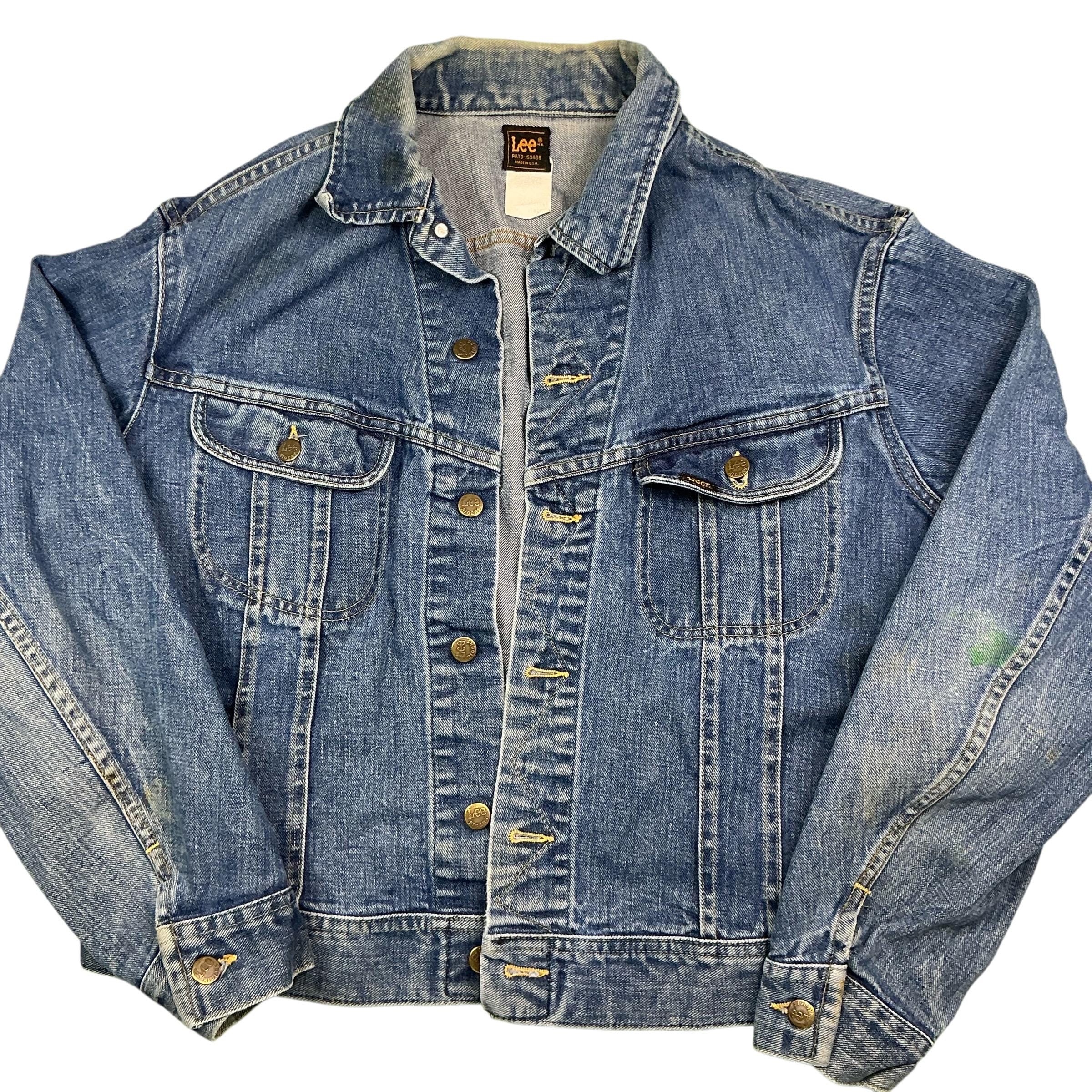 Lee RIDERS 70s JACKET 白タグ 70s Lee デニムジャケット ジージャン 袖裾リブ付き 三角白タグ