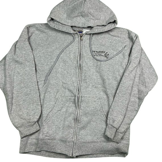 Vintage Yakutat, Alaska Icy Waves Surf Shop Gray Zip up
