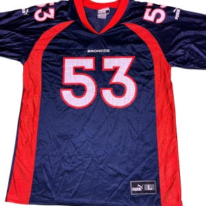 Vintage Denver Broncos 90s Romanowski #53 NFL PUMA jersey. Made in the USA. High-quality. Excellent vintage condition.