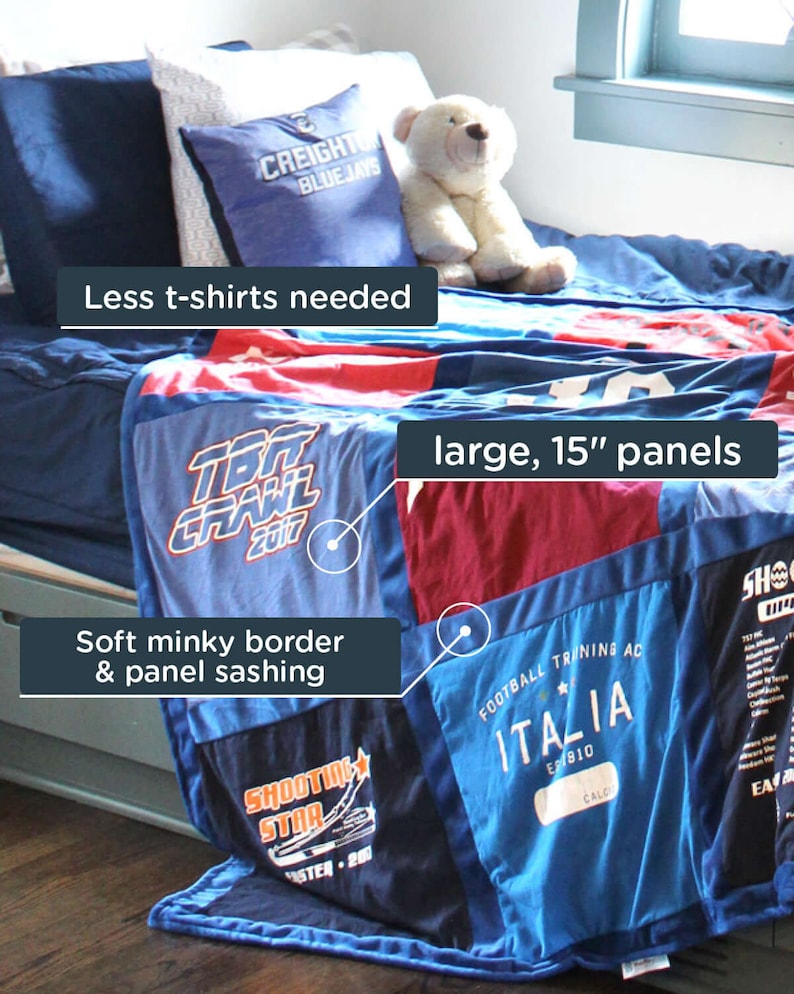Memorystitch Fuzz Monsta T-shirt Quilt, Memory Quilt, Custom Quilt, T ...