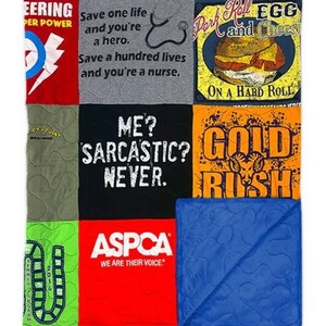 Memorystitch Premium T-shirt Quilt, Long-arm Stitching, Custom Quilt ...