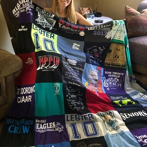Memorystitch T-shirt Quilt, Custom Quilt, Memory Quilt, T-shirt Blanket ...