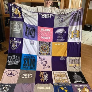 Memorystitch T-shirt Quilt, Custom Quilt, Memory Quilt, T-shirt Blanket ...