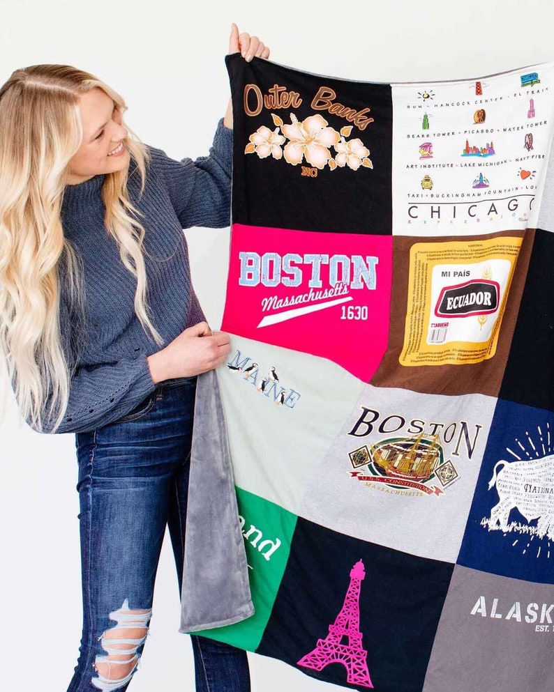 Memorystitch T-shirt Quilt, Custom Quilt, Memory Quilt, T-shirt Blanket ...