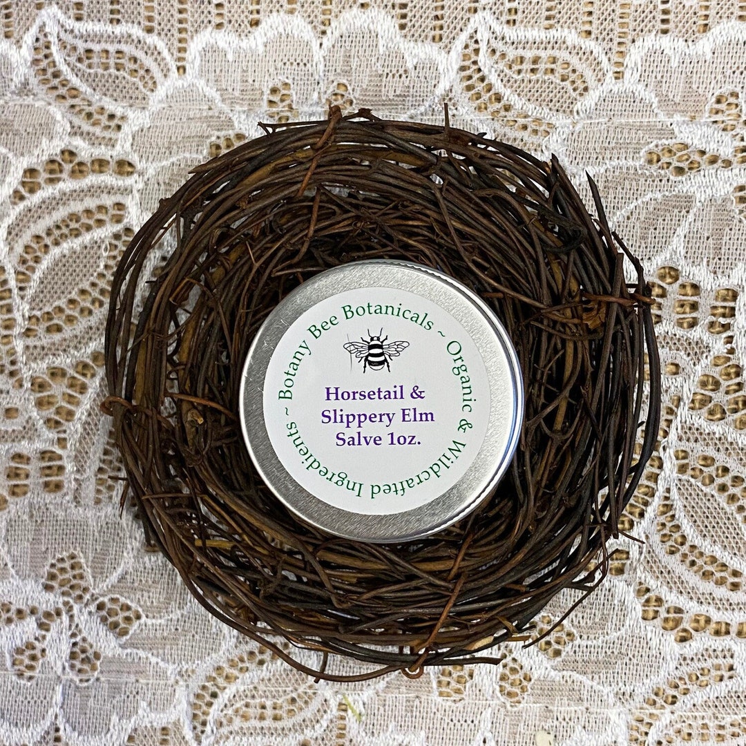 Organic Horsetail Slippery Elm Salve for Skin, Sunflower Oil, Beeswax
