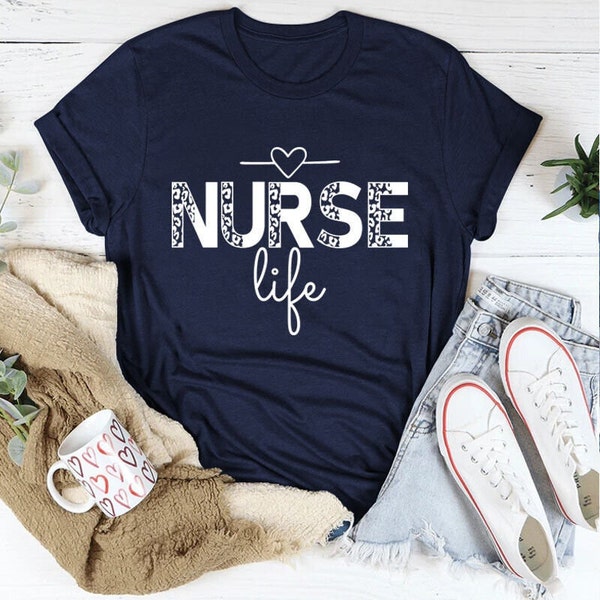 Nurses life shirt Femmes cotton Nurse Day Cadeaux Tshirt Coton T-shirt top