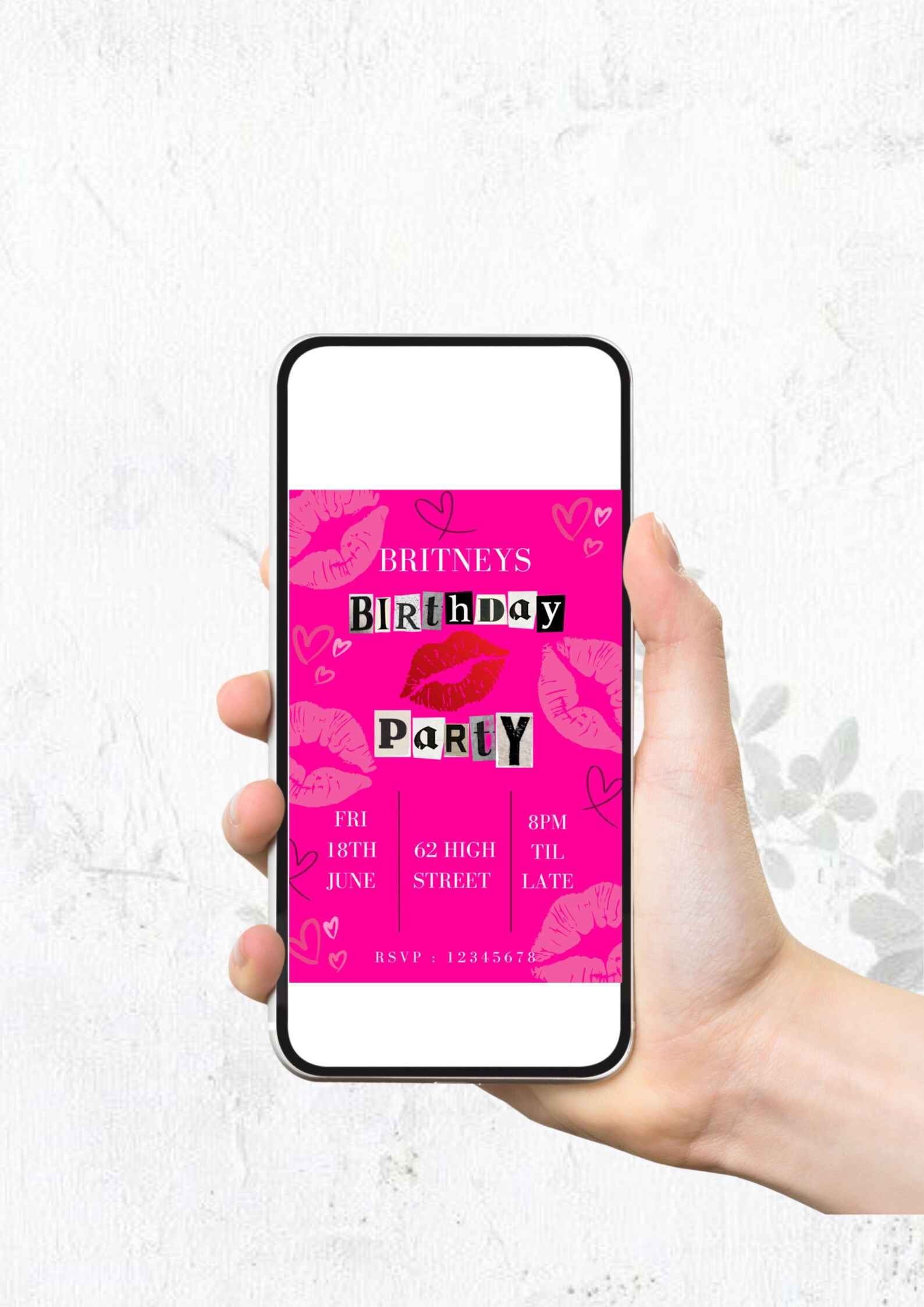 Mean Girls, Teen Party Digital Invitation Template, Mobile Invitation