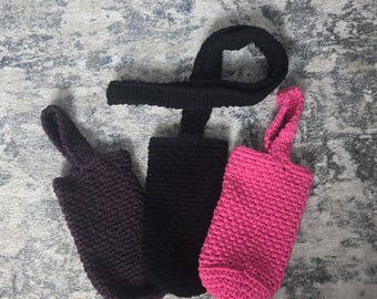 Crochet Water Bottle Holder | Crossbody Bottle Carrier | Water Bottle Bag | Handmade Bottle Sling