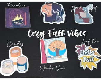 Cozy Fall Sticker Pack | Waterproof Autumn Aesthetic Stickers