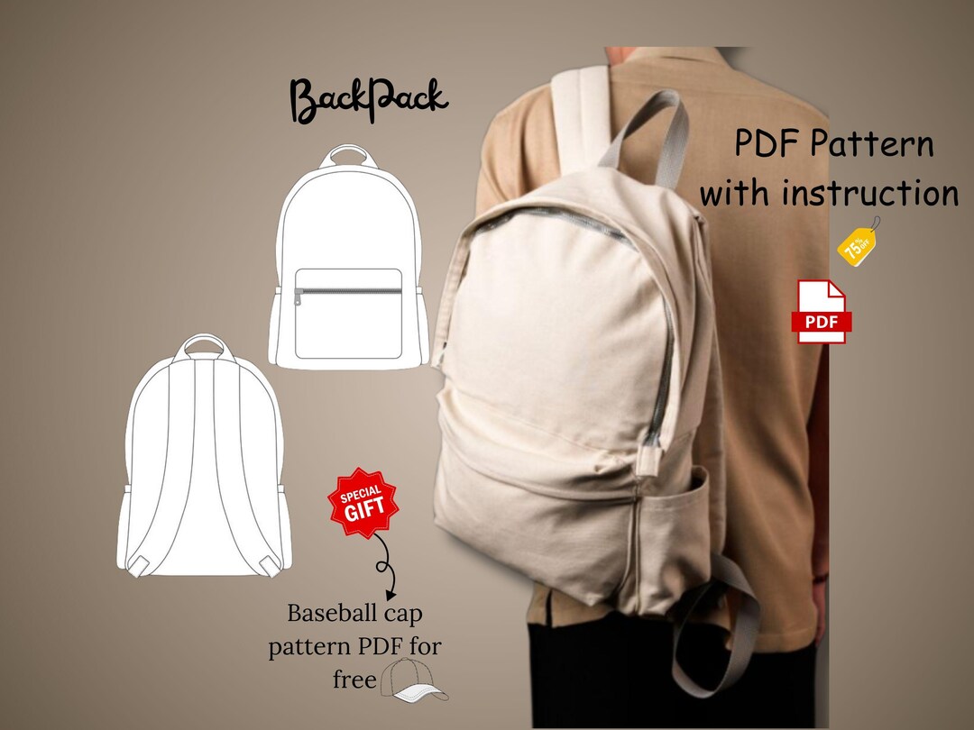 Backpack Sewing Pattern, Cute Small Backpack, Leather Backpack Pattern ...