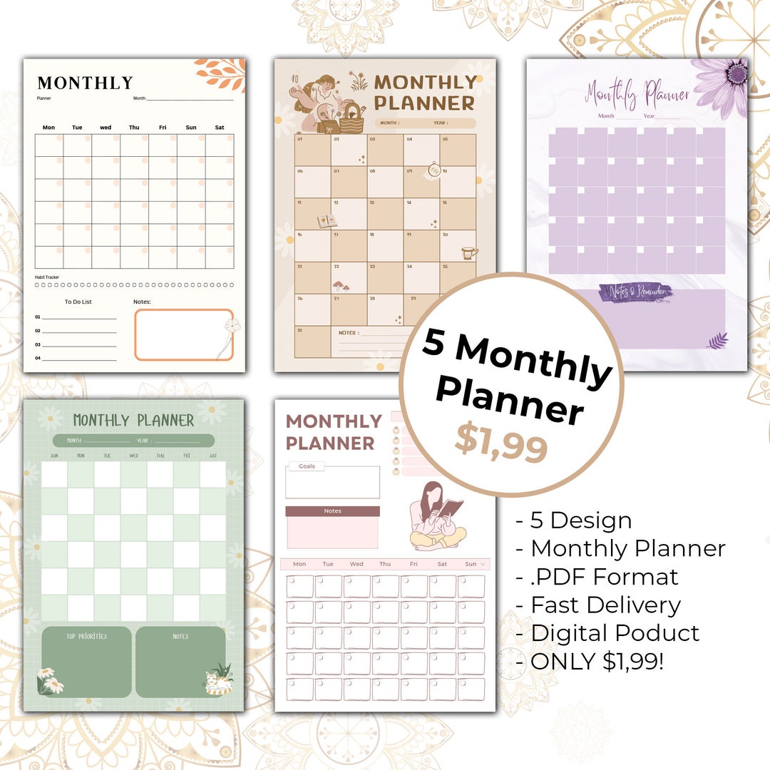 Customizable Undated Notes Planner 2023 2024l Planner Etsy