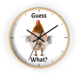 Chicken Butt Bird 10&quot; Wall Clock Funny Gift