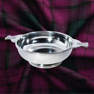 Personalised 10" Extra Large Pewter Quaich - Handmade and Engraved in the UK- 1000s of 5 Star Reviews from  Buyaquaich.com