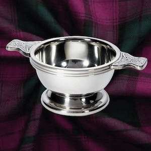 Personalised 2.75" Pewter Quaich - Handmade and Engraved in the UK- 1000s of 5 Star Reviews from  Buyaquaich.com