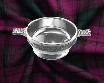 Personalized Wedding Quaich – Handmade Scottish Loving Cup, Engraved Gift
