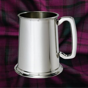1 Pint Plain Pewter Tankard - includes free text engraving