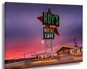 Route 66 Print: Roy's Hotel in Amboy, Kalifornien - Mid-Century Modern Neon