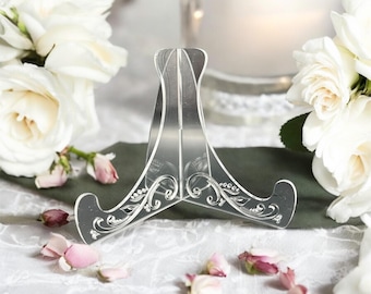 Acrylic Wedding Sign Easel, Elegant Table Number Holder