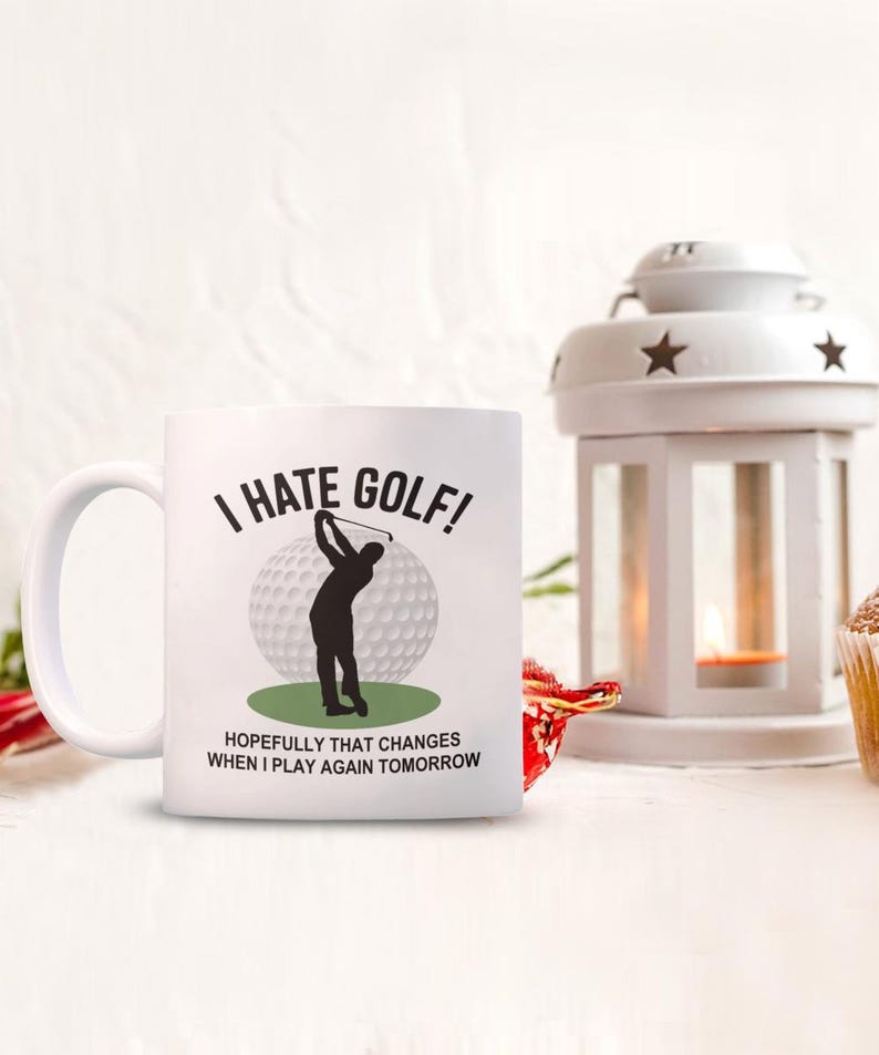 Golf Gifts for Men i Hate Golf Funny Golf Coffee Mug for Dad, Husband