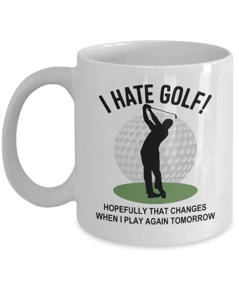 Golf Gifts for Men i Hate Golf Funny Golf Coffee Mug for Dad, Husband