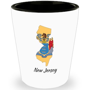 Verre à liqueur State of NJ Verre à liqueur de 1,5 once Verres à liqueur NJ pour la fête des pères