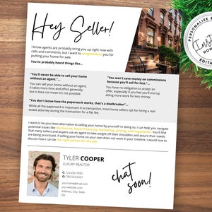 FSBO, En venta por carta del propietario, Marketing inmobiliario, Plantilla de bienes raíces, Plantilla Canva, Carta de prospección, Agricultura inmobiliaria, Mailer