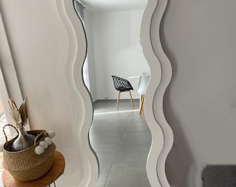 Miroir pied blanc