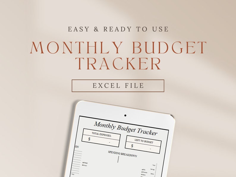 Excel Monthly Budget Tracker | Personal Finance Spreadsheet | Budgeting ...
