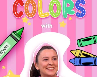 PLR Learn Colors with Ms. Rachel | Toddler Busy Book | Educational Quiet Book | Preschool Activity Binder | Montessori Toy | Sensory Gift