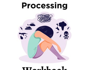 PLR PTSD & Trauma Processing Workbook | Guided Mental Health Journal for Healing | Printed Therapy Worksheets for Anxiety