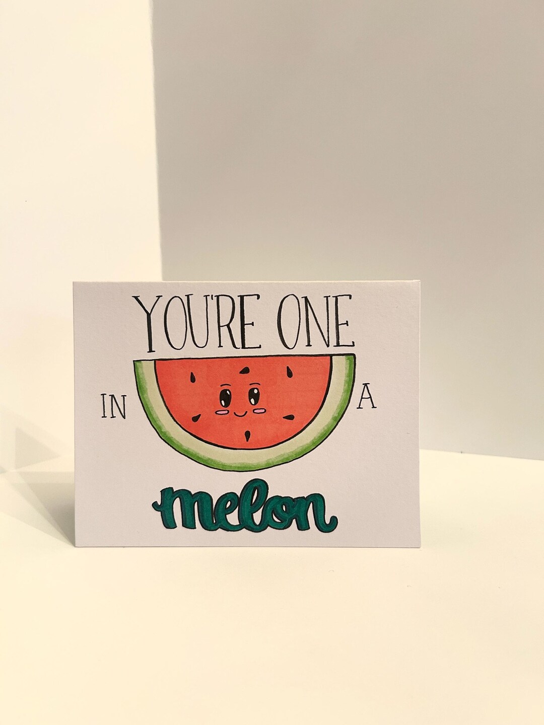 Watermelon I Love You Card - You’re One in a Melon - Etsy