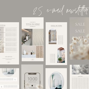 24 email newsletter templates for Canva-Mailchimpl template-Email Marketing Template- Canva Newsletter-Sales Email-Blogger-Branding Email