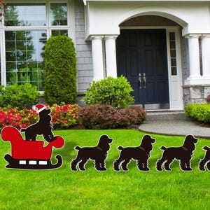 Cocker Spaniel Sleigh, Christmas Sleigh, Scottie Sleigh, Shihtzu Sleigh, Chihuahua,
