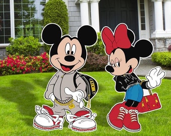 Mickey and Minnie Birthday Party Decorations, Cut Outs, Outdoor Decoration, Halloween Décor, Yard Signs, Yard Art, Garden Decor