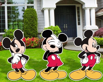 Mickey Birthday Party Decor, Mickey Cutouts, Outdoor decor, Party Decor, Birthday Party Decor, Mickey Cutouts, Mickey Decor