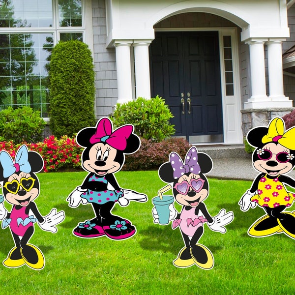 Minnie Pool Party Decor, Minnie Pool Party Cutouts, Pool Party Decor, Girls Pool Party Decor, Minnie Party Decor, Summer Party decor