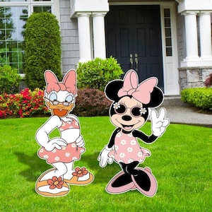 Groovy Minnie Cutout, Pool Party Decor, Daisy Pool Party decor, Groovy Party Decor, Minnie Groovy Party, Minnie and Daisy Cutouts