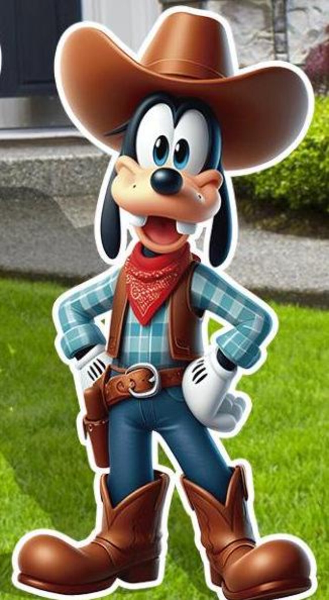 Mickey Anf Friends Rodeo Party Decor, Mickey Cow Boy Cutouts, Minnie ...
