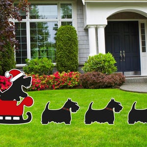 Scottie Sleigh,  Corgi sleigh, Shihtzu Poodle Sleigh, West Highland Terrier Sleigh, Dog Sleigh, Outdoor Decor, Christmas Sleigh