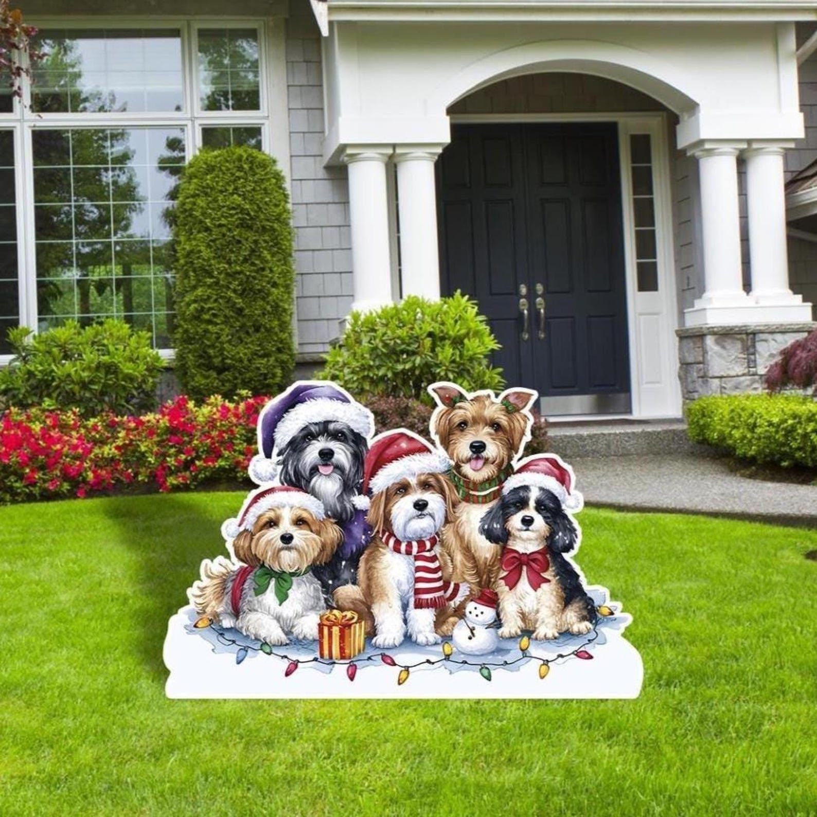 Christmas Dogs Cutout, Dog Christmas Cutout, Christmas Westie Dogs