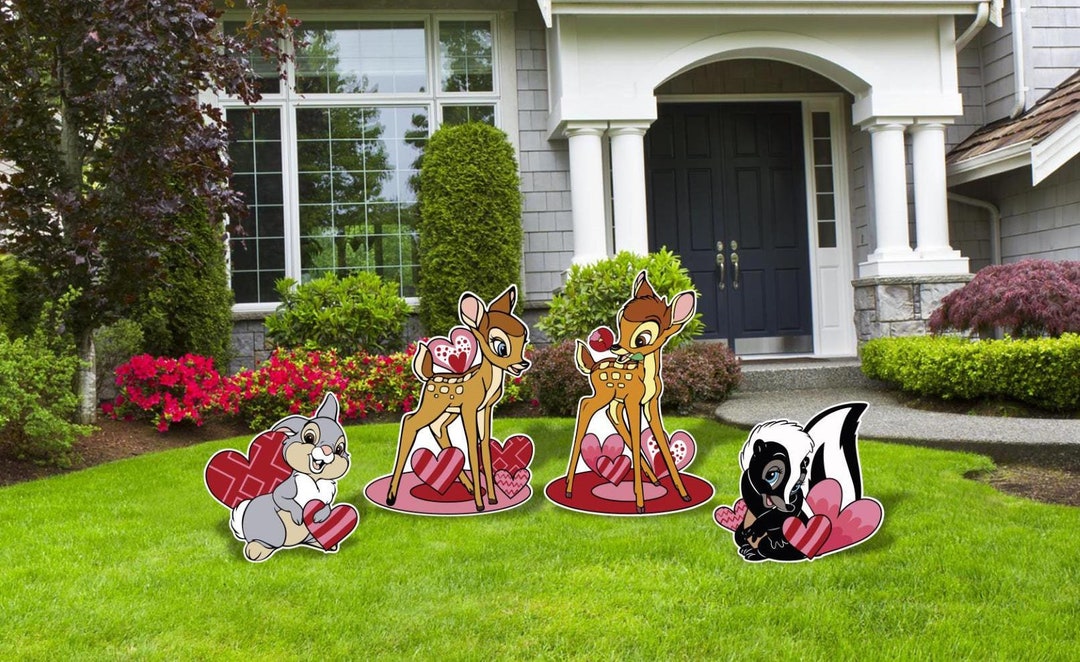 Bambi Vakentines Day Cutouts and Yard Signs, Valentines Day Cutouts ...