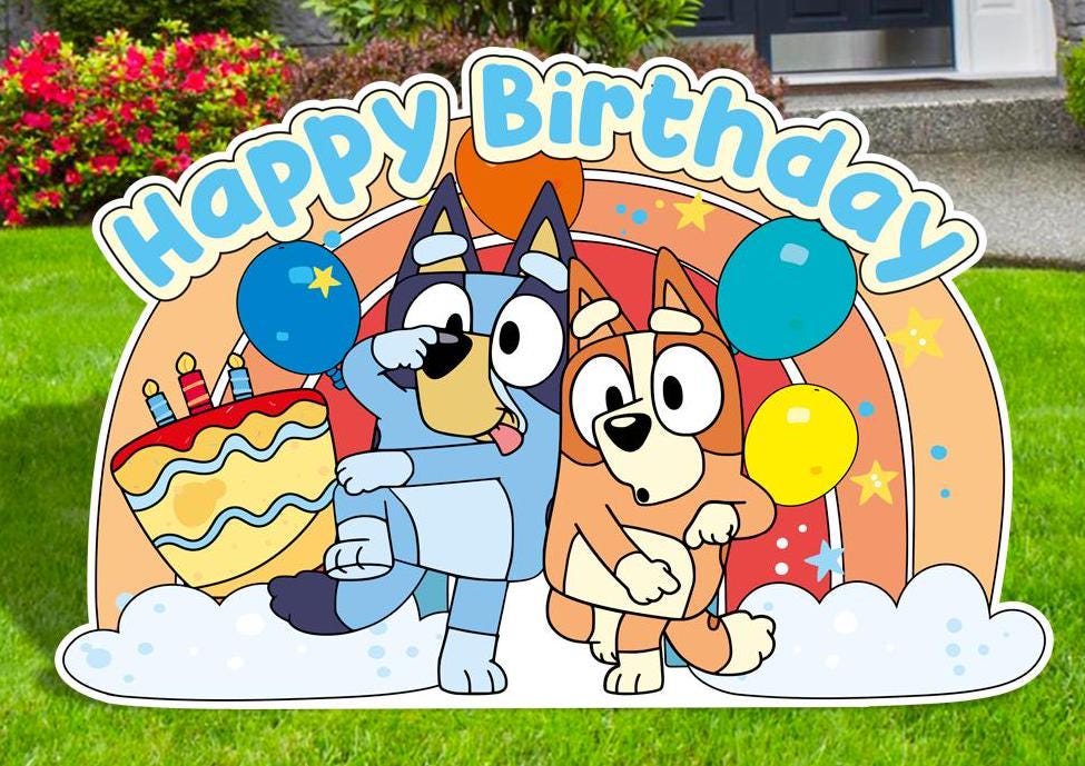 Bluey Family and Friends Yard Signs