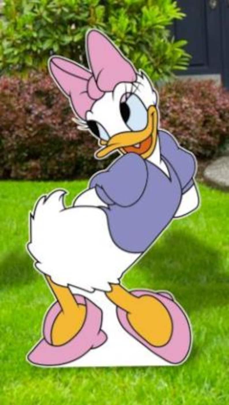 Daisy Duck Cutouts, Cartoon Cutouts, Daisy Yard signs, Girls Party Decor, Daisy Birthday Party Decor, Garden decor, 36" Daisy Shy