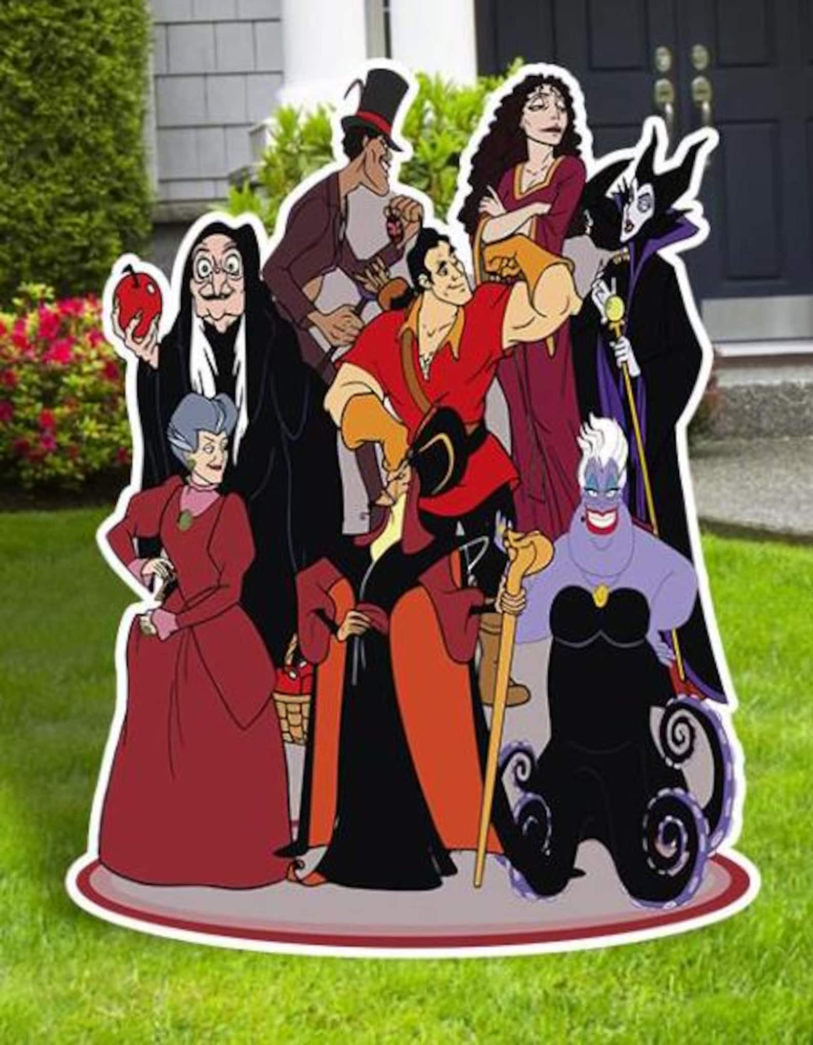 Halloween Villains Cutouts, Evil Queens and Villains, Outdoor Decor ...