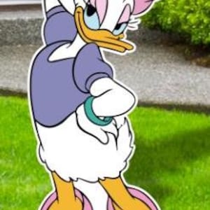 Daisy Duck Cutouts, Cartoon Cutouts, Daisy Yard signs, Girls Party Decor, Daisy Birthday Party Decor, Garden decor, 36" Daisy Modeling